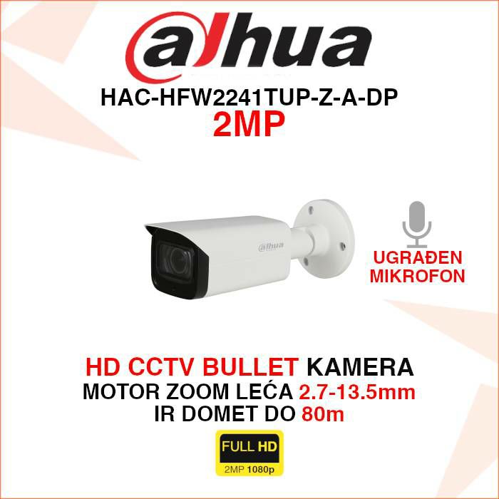 dahua-cctv-full-hd-bullet-motor-zoom-kamera-hac-hfw2241tup-z-hac-hfw2241tup-z-a-dp_1 DAHUA CCTV FULL HD BULLET MOTOR ZOOM KAMERA HAC-HFW2241TUP-Z-A-DP - Slika 1