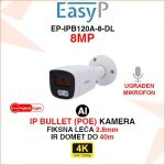 EASY-P 4K IP POE BULLET KAMERA S AI DETEKCIJOM EP-IPB120A-8-DL