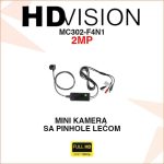 HDVISION MINI ANALOGNA KAMERA 2MP SA PINHOLE LEĆOM MC302-F4N1