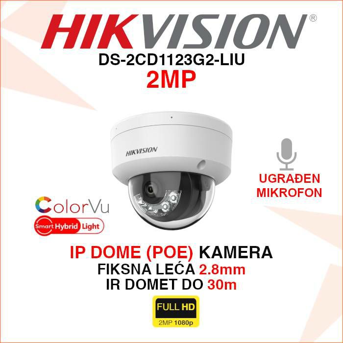 hikvision-2mp-smart-hybrid-light-dome-kamera-ds-2cd1123g2-li-ds-2cd1123g2-liu_9107 HIKVISION 2MP SMART HYBRID LIGHT DOME KAMERA DS-2CD1123G2-LIU - Slika 1