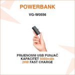 PRIJENOSNI USB PUNJAČ - MINI POWERBANK 5000mAh VG-W0556