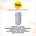 YALE PAMETNA BRAVA S BLUETOOTH, WIFI POVEZIVANJEM LINUS SMART LOCK L2
